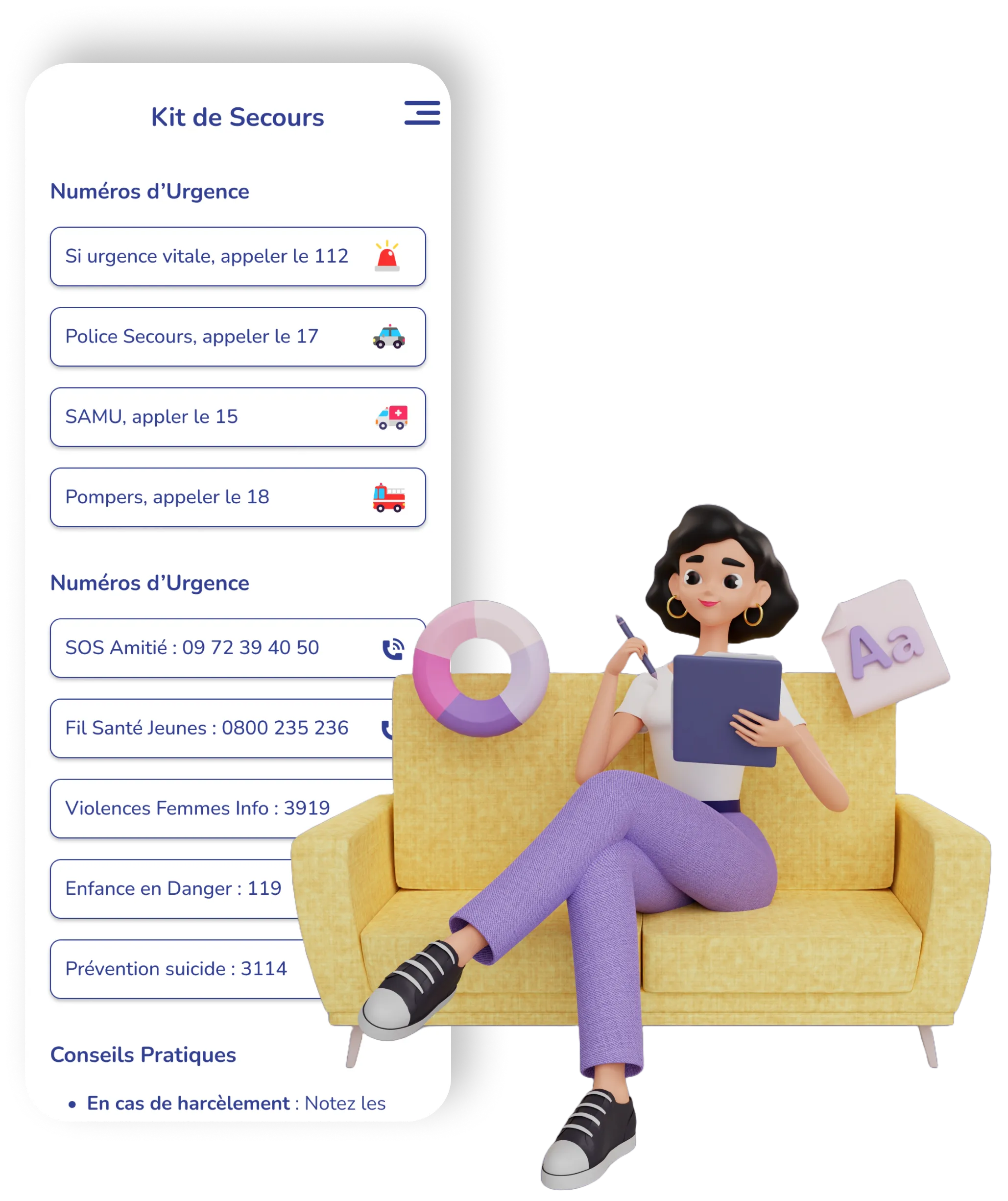 Kit de secours contre le harcèlement